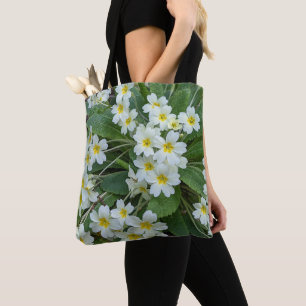 Weiße Primrosen Tasche