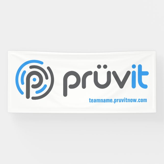 Weiße pruvit Fahne Banner (Horizontal)