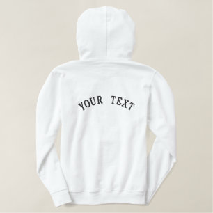 Weiße Pullover-Steckdose 2 Benutzerdefiniertes Te Bestickter Hoodie