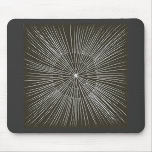 Weiße pulsierende Schlaganfälle auf schwarzen Mous Mousepad