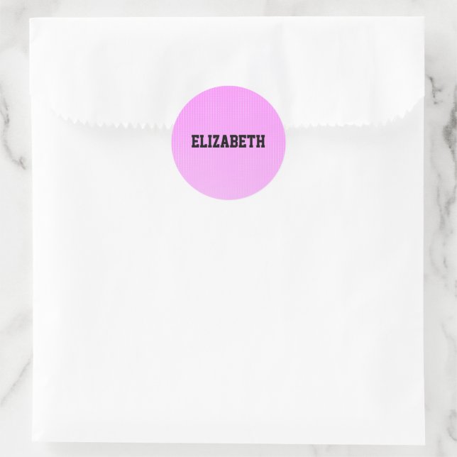 Weiße Punkte rosa Muster Runder Aufkleber (Tasche)