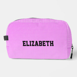 Weiße Punkte rosa Muster Waschbeutel