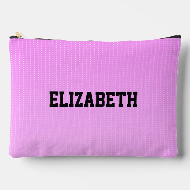Weiße Punkte rosa Muster Zubehörtasche (Vorderseite)