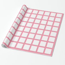 Weiße Quadrate auf Lachsrosa-Packpapier