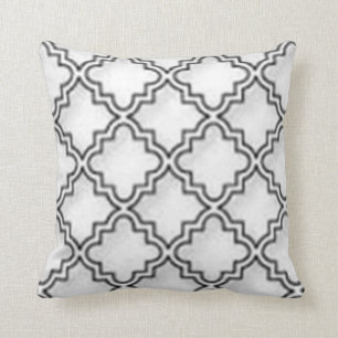 "WEISSE QUATREFOIL FERTIGEN WURFS-KISSEN " KISSEN