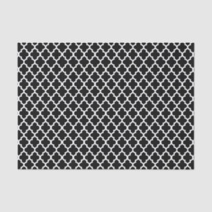 Weiße Quatrefolienmuster und DIY-Hintergrundfarbe Seidenpapier