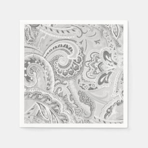 Weiße Retro Paisley Bandanna/Bandana Serviette