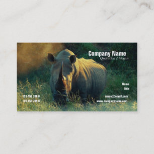 weiße Rhinosafari-Visitenkarten - kundengerecht Visitenkarte