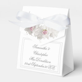 Weiße romantische Hochzeit mit Blumen Geschenkschachtel