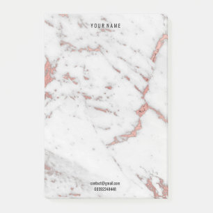 Weiße rosa post-it klebezettel