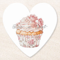 Weiße rosa Rosen Blumen Cupcake Brautparty
