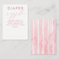 Weiße rosa Windelraffel Baby Shower Tickets