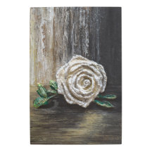 Weiße Rose Acrylmalerei 
