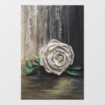 Weiße Rose Acrylmalerei