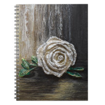 Weiße Rose Acrylmalerei