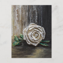 Weiße Rose Acrylmalerei