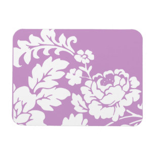 Weiße Rose, anpassbare Hintergrundfarbe Magnet