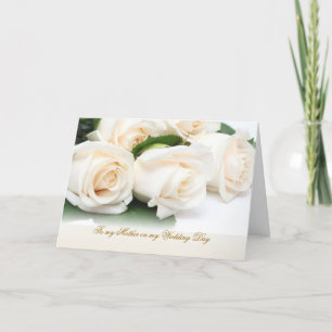 Weiße Rose. Danke Mutter für meine Hochzeit