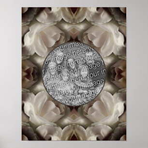 Weiße Rose Floral Vintage Erstellen Sie Ihr eigene Poster