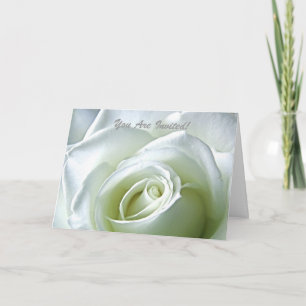 Weiße Rose formelle Einladung
