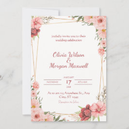 Weiße Rose Hochzeitskarte Einladung