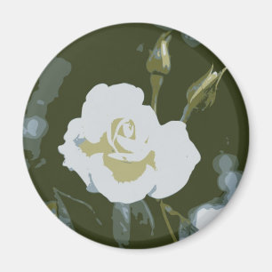 Weiße Rose Magnet