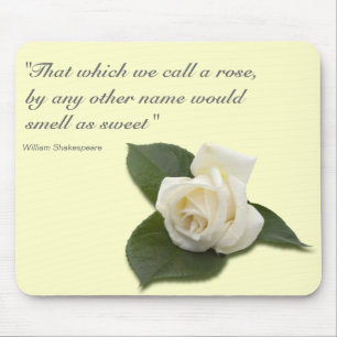Weiße Rose Mousepad