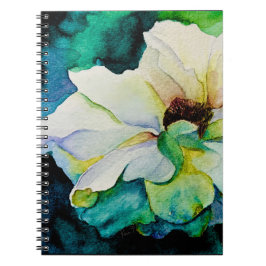 Weiße Rose Notizbuch Notizblock