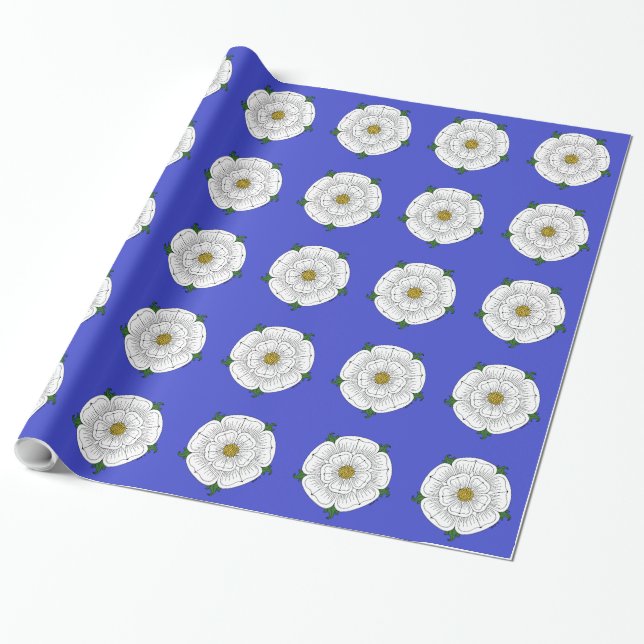 Weiße Rose von York Geschenkpapier (Ungerollt)