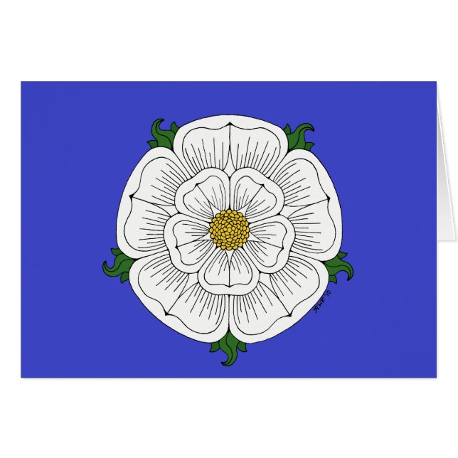 Weiße Rose von York-Karte (Vorderseite (Horizontal))