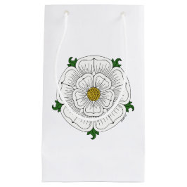 Weiße Rose von York Kleine Geschenktüte