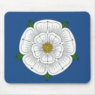 Weiße Rose von York Mousepad