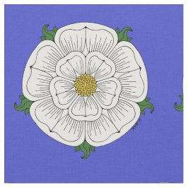 Weiße Rose von York Stoff