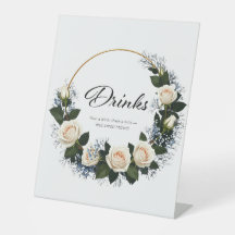 Weiße Rosen & Blaue Baby-Atem-Drinks