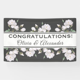 Weiße Rosen Elegantes Blumenbanner Banner