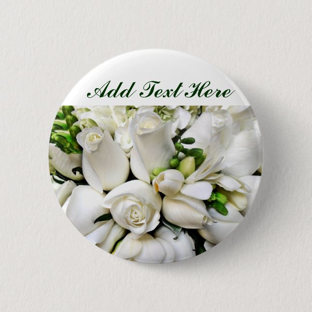 Weiße Rosen für jeden Anlass_ Button (Vorderseite)