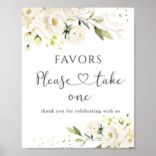 Weiße Rosen Gastgeschenke Hochzeiten Unterschreibe Poster