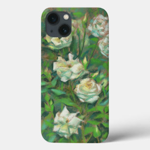 "Weiße Rosen, grüne Blätter", schöne Blumen Case-Mate iPhone Hülle