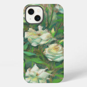 "Weiße Rosen, grüne Blätter", schöne Blumen iPhone Hülle