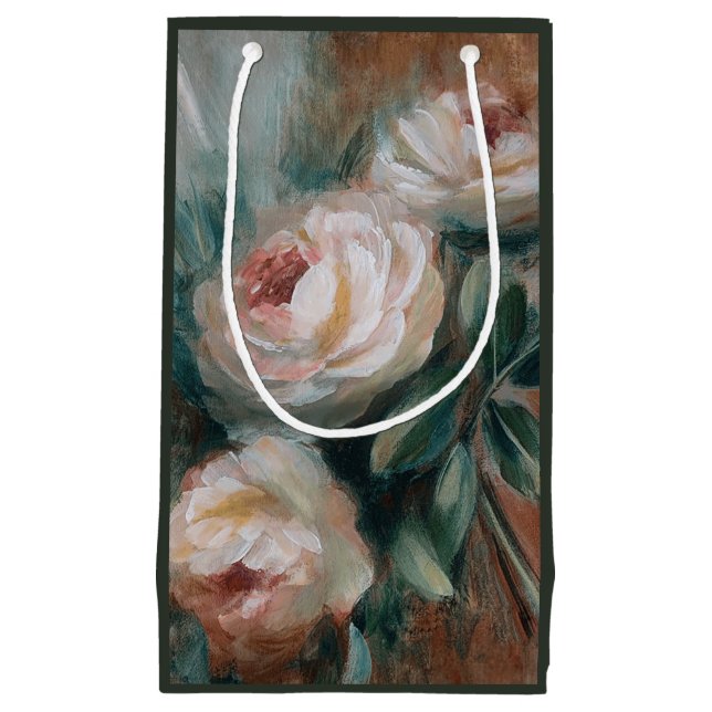 Weiße Rosen Kleine Geschenktüte (Vorderseite)