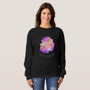 Weiße Rosen mit Raindrops Bouquet Personalisiert Sweatshirt