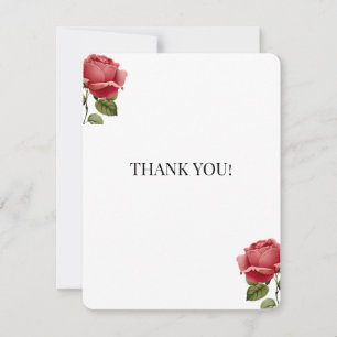 Weiße Rosen Romantische Hochzeit Danke