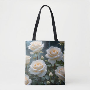 Weiße Rosen  Tasche