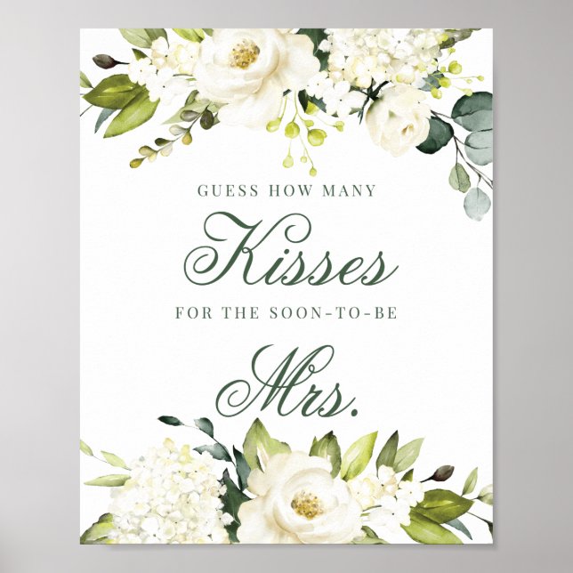 Weiße Rosen Wie viele Küsse singen Poster (Vorne)