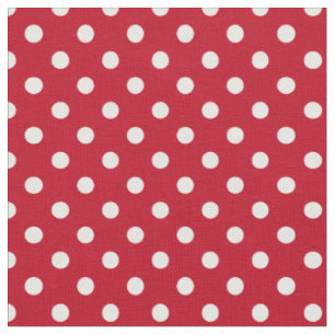 Weiße rote Polka-Dot Muster und weiß Stoff