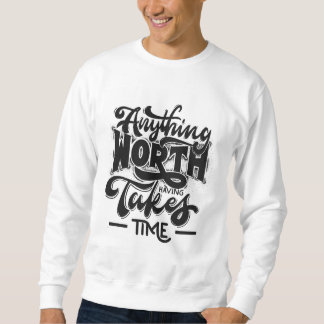 Weiße, ruhige und motivierend Hoodie Men