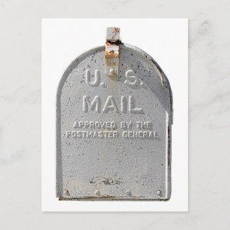 Weiße rustikale Briefkastenansicht Postkarte