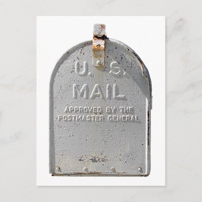 Weiße rustikale Briefkastenansicht  Postkarte (Vorderseite)