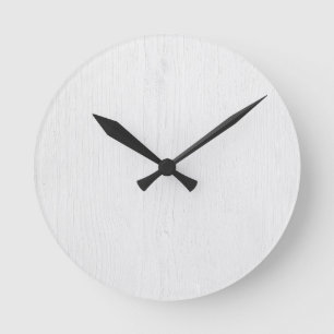 Weiße Rustikale Holz Digitaldruck Wanduhr