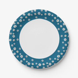 Weiße SandDollars Pappteller